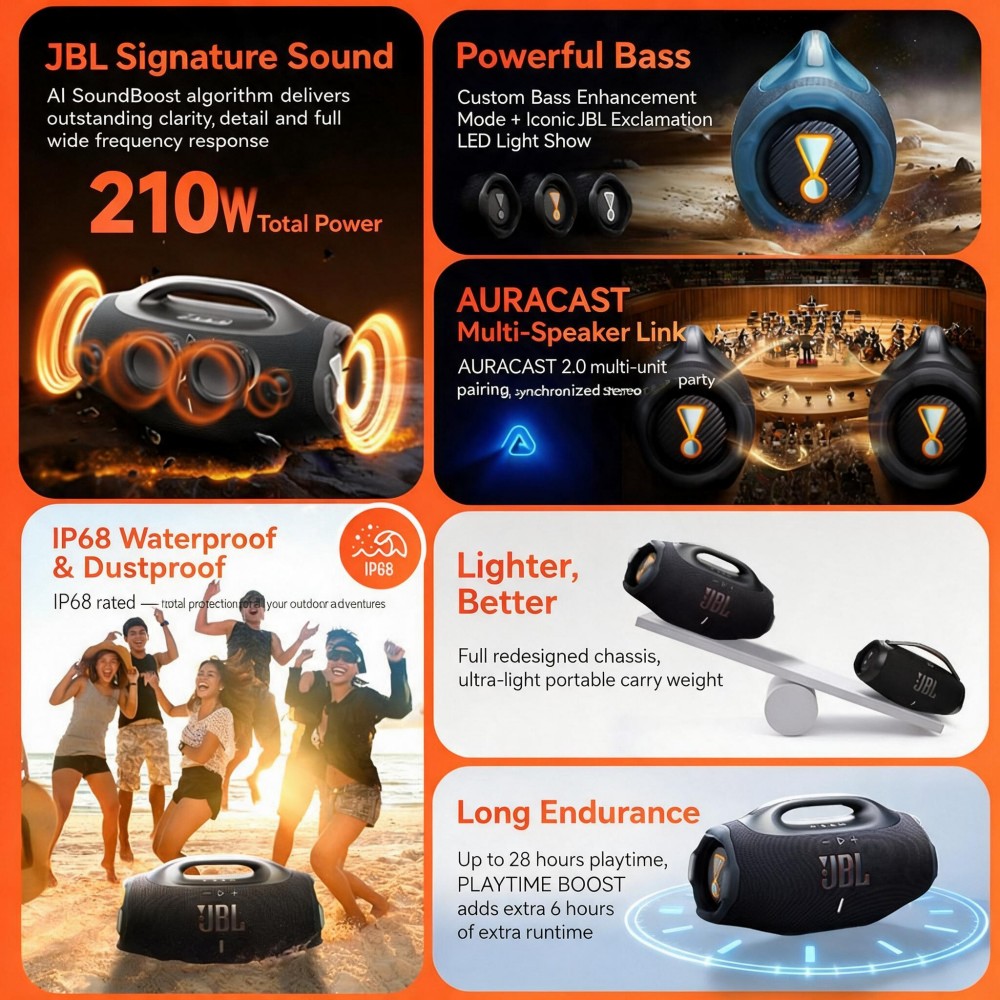 Speaker Bluetooth JBL Boombox  - Jbl Speaker Flip 6 ulasan dan harga